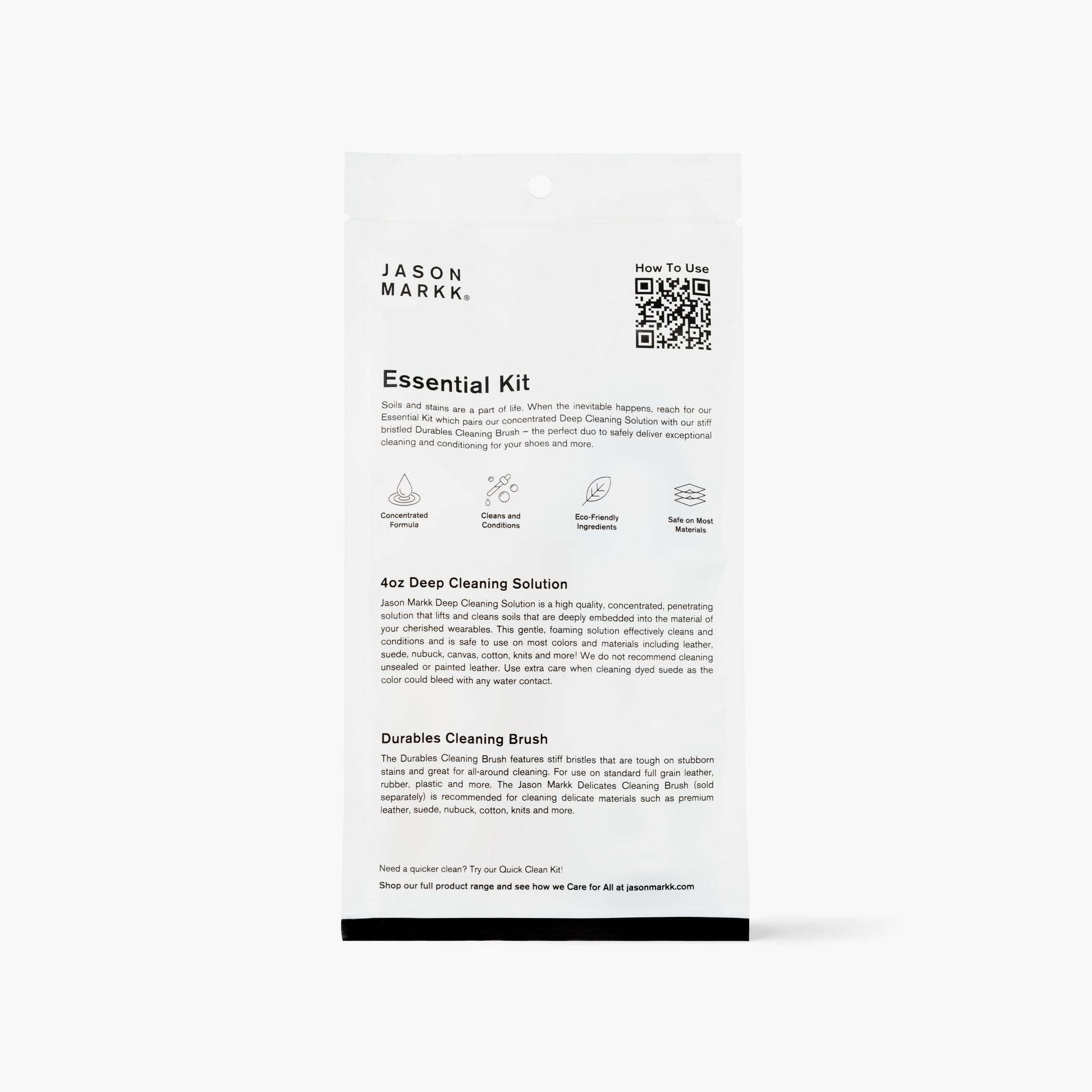 Jason Markk Essential Kit - Back Packaging