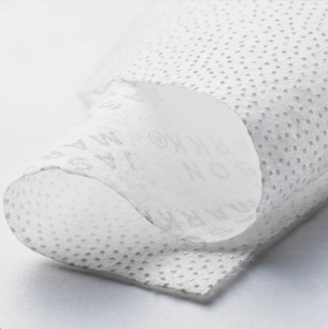 Photo showing a close up of the textured material of the Jason Markk Quick Wipe.
