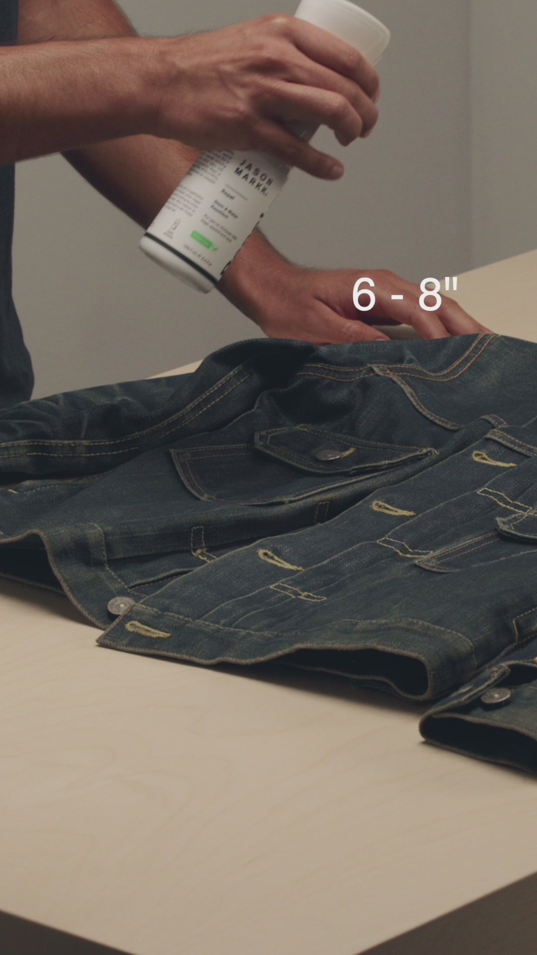 Jason Markk Repel Spray on jacket